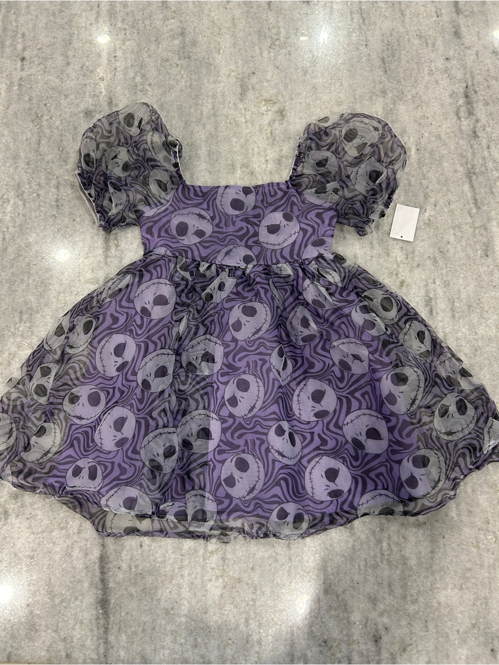 Disney Purple Jack Skellington Kids Dress Size 8